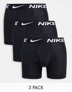 Набор из 3 черных трусов-боксеров из микрофибры Nike Dri-Fit Essential Essential