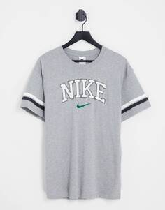 Серая футболка Nike Retro pack