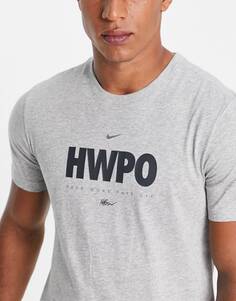 Светло-серая футболка Nike Training Dri-FIT HWPO