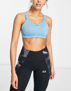Синий спортивный бюстгальтер с высокой поддержкой Nike Training Alpha Dri-FIT