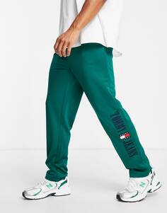 Темно-зеленые трикотажные джоггеры с логотипом Tommy Jeans