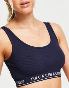 Темно-синий бралетт с логотипом Polo Ralph Lauren co-ord