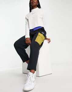 Флисовые брюки карго Nike Sports Utility черного и бежевого цвета