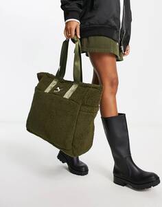 Уютная сумка через плечо Puma Club Borg темно-оливкового цвета - эксклюзивно для ASOS