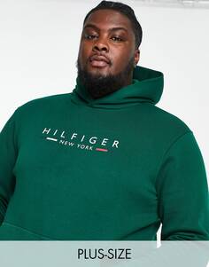 Худи зеленого цвета с логотипом Tommy Hilfiger Big &amp; Tall NY