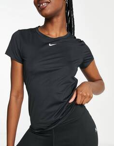 Черная футболка с фирменным логотипом Nike Training