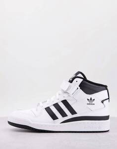 Кроссовки высокие Adidas Originals Forum Mid, белый/черный