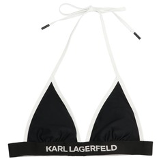 Лиф Karl Lagerfeld Karl Logo Bikini, белый/черный