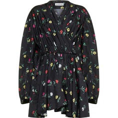 Платье Balenciaga V-neck Floral-printed Mini Doll, черный