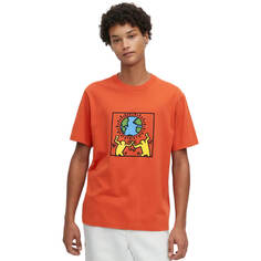 Футболка Uniqlo Peace For All Ut Graphic (Keith Haring), оранжевый