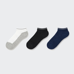 Набор носков Uniqlo Kids Reflect Short (three Pairs), серый/черный/синий