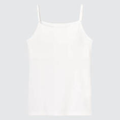 Топ-бра для девочек Uniqlo Girls Airism Cotton Camisole, белый