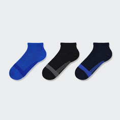 Набор носков Uniqlo Kids Arch Support Short (three Pairs), синий/черный