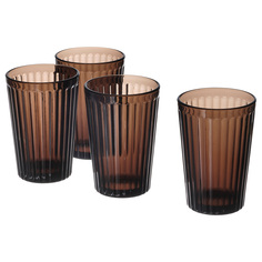 Набор стаканов Ikea Vardagen, 4 предмета, коричневый