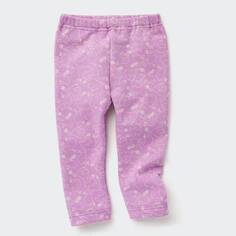 Легинсы для малышей Uniqlo Toddler Fleece Cat Print, розовый