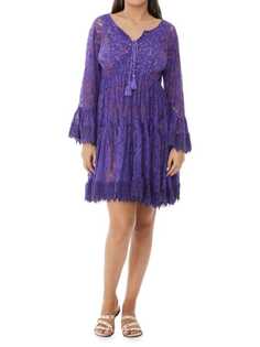 Кружевное платье-прикрытие Ranee&apos;s с длинными рукавами, фиолетовый Ranee's