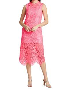 Кружевное платье-миди AKNVAS без рукавов mallie, розовый