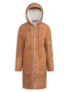 Куртка WOLFIE FURS с подкладкой teddy shearling parka, tan