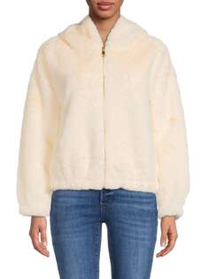 Куртка La Fiorentina из искусственного меха с капюшоном, ivory