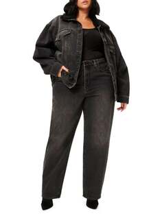 Куртка GOOD AMERICAN джинсовая oversized trucker Black