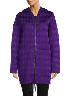 Куртка Missoniиз смесовой шерсти с кулиской chevron, фиолетовый