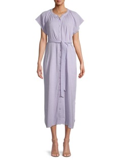 Платье-миди Rd Style однотонное тканое, фиолетовый