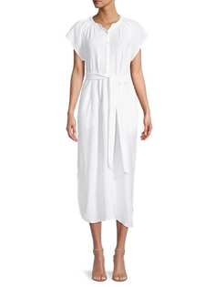 Платье-миди Rd Style однотонное тканое, белый