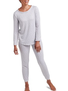 Комплект пижамный Tahari из 2 предметов в рубчик, серый