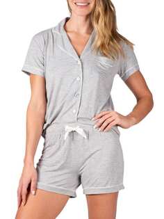 Комплект пижамный Blis из меланжевой ткани, состоящий из 2 предметов, серый