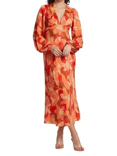 Платье макси ashland с цветочным принтом Acler Red