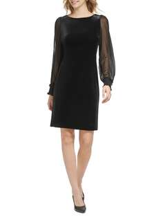 Платье-футляр Karl Lagerfeld Paris с объемными рукавами, черный