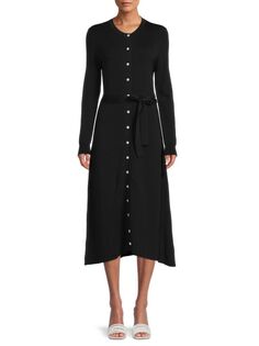 Платье-свитер миди YAL New York трапециевидной формы, черный