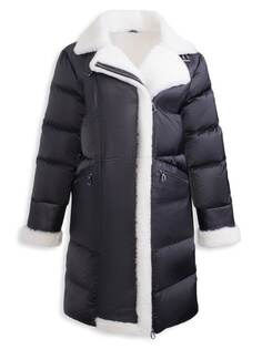 Пуховик made for generation с отделкой из овчины WOLFIE FURS Black