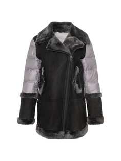 Пуховик из овечьей шерсти WOLFIE FURS Grey frost