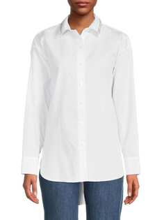 Рубашка Karl Lagerfeld Paris с заклепками на воротнике, белый