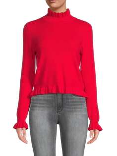Укороченный свитер Patrizia Luca с оборками, красный