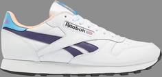 Кроссовки Reebok Classic Leather, бело-синий