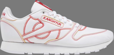 Кроссовки kanghyuk x classic leather &apos;white primal red&apos; Reebok, белый