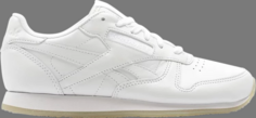 Кроссовки classic leather crepe natural pop Reebok, белый