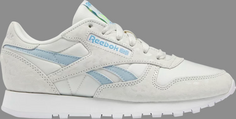 Кроссовки wmns classic leather &apos;pure grey white&apos; Reebok, серый