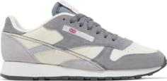 Кроссовки classic leather &apos;grey chalk&apos; Reebok, серый