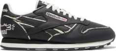 Кроссовки keith haring x classic leather &apos;dog blackboard chalk drawing&apos; Reebok, серый