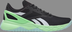 Кроссовки nanoflex tr &apos;black neon mint&apos; Reebok, черный