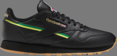 Кроссовки classic leather &apos;jamaican flag&apos; Reebok, черный