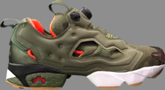 Кроссовки mita x winchie x instapump fury og &apos;flight jacket&apos; Reebok, зеленый