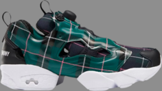 Кроссовки opening ceremony x instapump fury og &apos;green plaid&apos; Reebok, зеленый