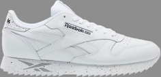 Кроссовки classic leather ripple &apos;footwear white&apos; Reebok, черный