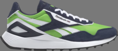 Кроссовки classic leather legacy az &apos;semi solar green vector navy&apos; Reebok, зеленый