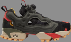 Кроссовки instapump fury trail &apos;poplar green black&apos; Reebok, зеленый