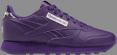 Кроссовки popsicle x classic leather big kid &apos;purple emperor&apos; Reebok, фиолетовый